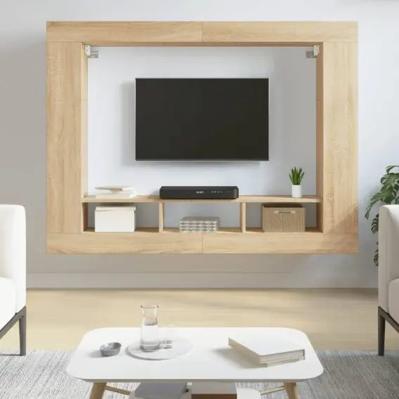 Szafka pod telewizor, dąb sonoma, 152x22x113 cm Lumarko! - Hurtownia wielobranżowa Lumarko Ograniczona ilość